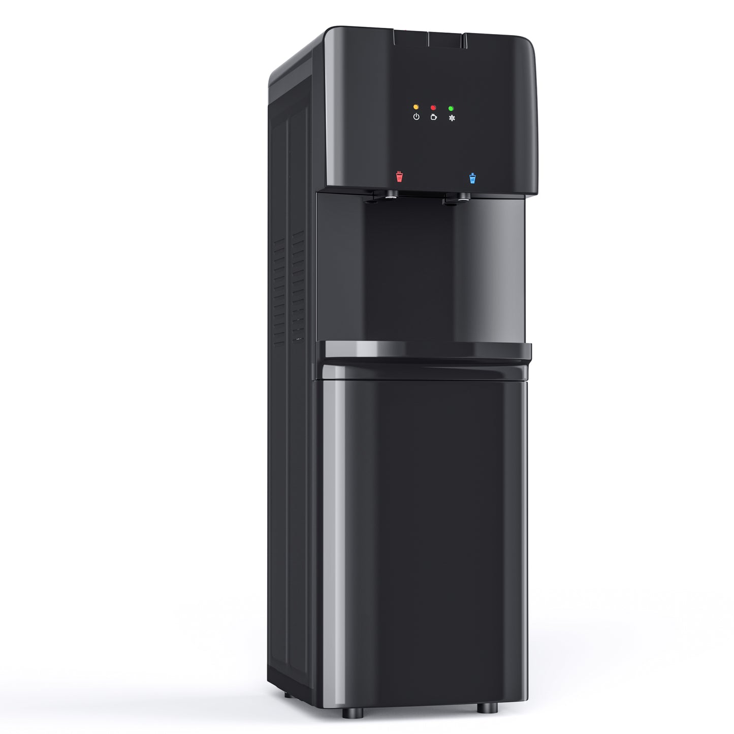 Tehanld Top Loading Water Cooler Dispenser Hot Cold & Cool Water Dispenser for 3 or 5 Gallon Bottles, Child Safety Lock, Simple Quite Design, Ideal for Home, Office, Living Room, Garnet Black