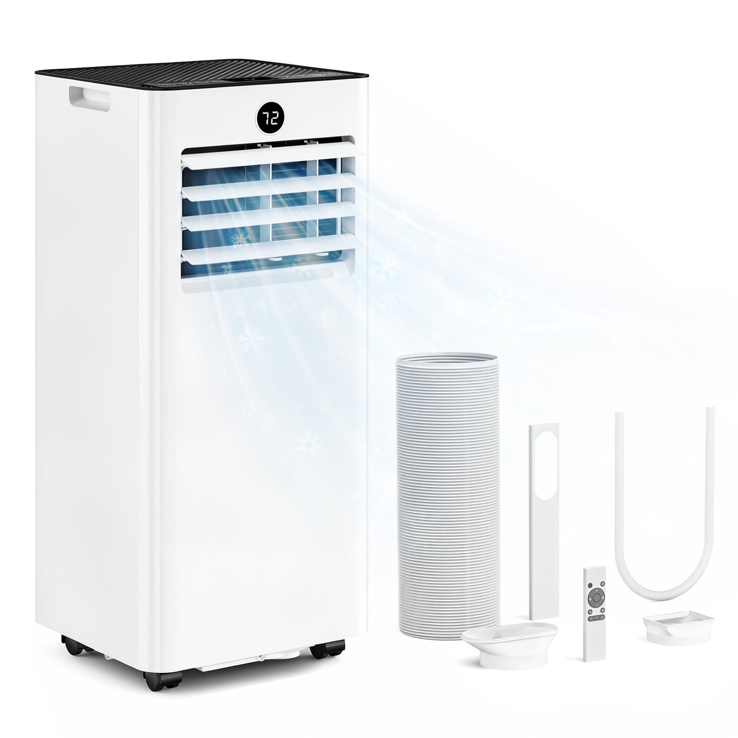 Tehanld 10,000 BTU Portable Air Conditioner, 4-in-1 AC Unit with Sleep, Cool, Dehumidifier & Fan, Cools up to 450 sq.ft, Remote Control, 24H Timer & Window Mount Kit, Bedroom