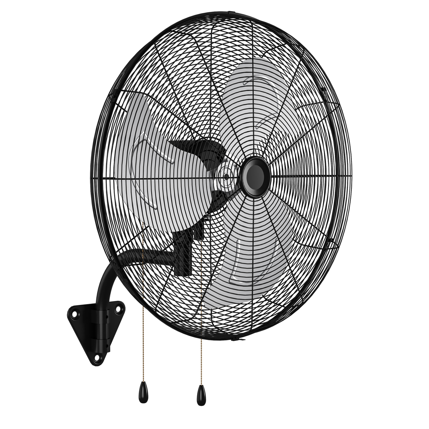 Tehanld Industrial Wall Fan 26 Inch - 4708 CFM High Velocity Airflow, Heavy Duty Metal Wall Mounted Fan with Dual Pull Chains & 90° Oscillation, 3-Speed Commercial Fan for Warehouse & Barn