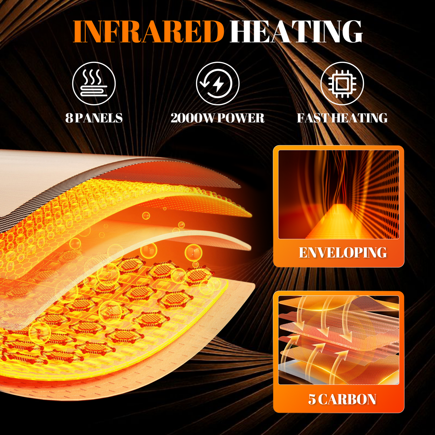Far Infrared Wooden Sauna Low EMF- 2 Person Personal Sauna for Home Use, Full Spectrum Infrared Sauna, Dual Tempered Glass & Bluetooth Speakers - Indoor Sauna 2000W,Brown