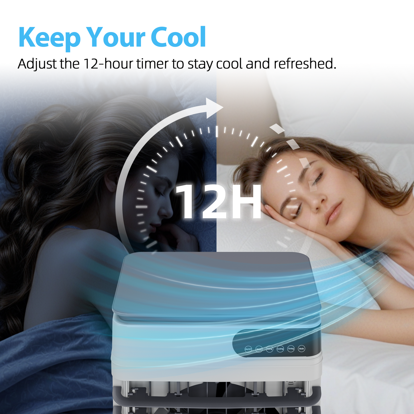 Swamp Cooler Air Conditioners, Large 8.5-Gal Tank for 7d Cooling, 4-IN-1 Portable Evaporative Cooler with LED Touch Screen, 3 Speeds, 12H Timer & Remote, 600 Sq.Ft Coverage, Ideal for Large Rooms Brand: Tehanld