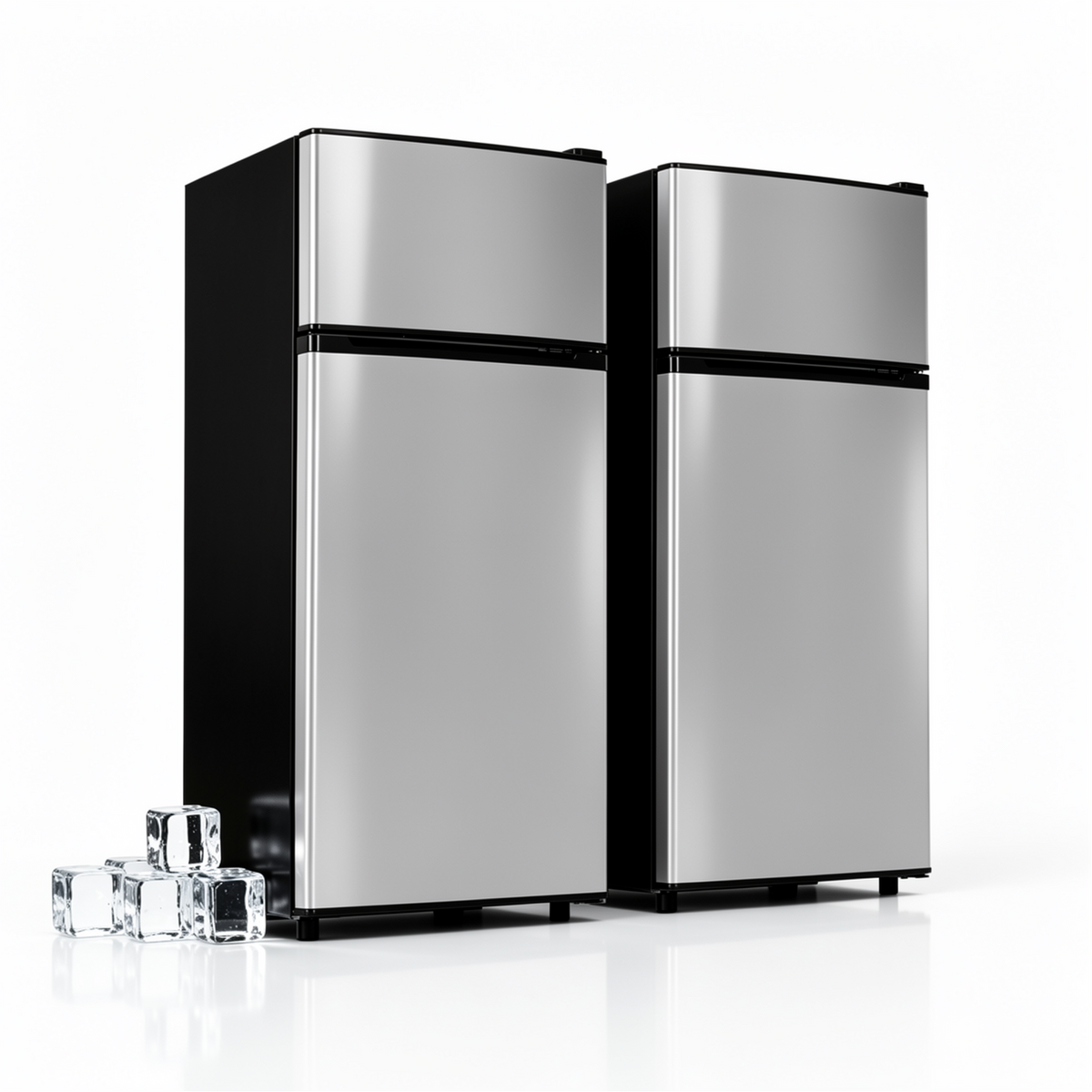 Tehanld 4.5 Cu.Ft 2-Door Mini Fridge Freezer, 2-Piece Set for Dorm/Office