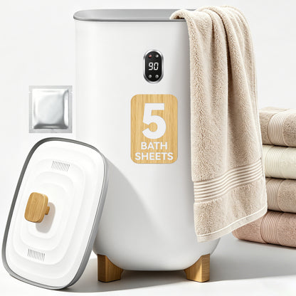 Towel Warmer, 40L Towel Warmers for Bathroom Features 2 Heat Settings, Higher Temperatures and Quicker Heating of Towels, Bathrobes and Blankets, Ideal for Home Spa, Natural Grain