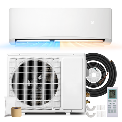 Tehanld 12000 BTU Mini Split Air Conditioner, 17 SEER2 230V Energy Efficient AC Inverter Air Conditioner & Heater Pump System, Cools Up to 750 Sq.Ft, Complete Installation Kit