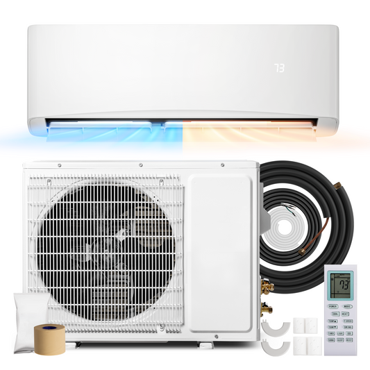 Tehanld 12000 BTU Mini Split Air Conditioner, 17 SEER2 115V Energy Efficient AC Inverter Air Conditioner & Heater Pump System, Cools Up to 750 Sq.Ft, Complete Installation Kit
