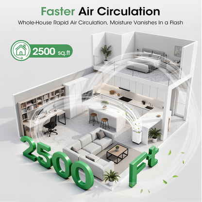 2500 sq.ft Dehumidifier for Basement, Smart APP WiFi Control,35 Pint Dehumidifiers for Home with Drain Hose, 24H Timer & Child Lock, Quiet & Eco, Ideal for Large Rooms, Bathroom, Bedroom