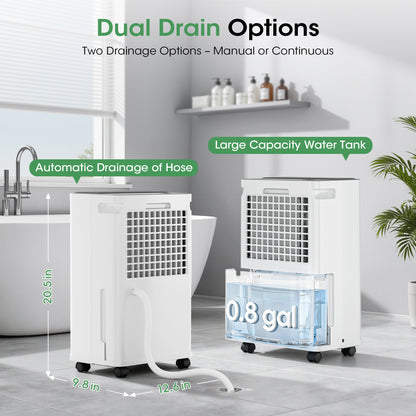 2500 sq.ft Dehumidifier for Basement, Smart APP WiFi Control,35 Pint Dehumidifiers for Home with Drain Hose, 24H Timer & Child Lock, Quiet & Eco, Ideal for Large Rooms, Bathroom, Bedroom