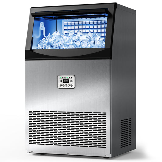 Tehanld Commercial Ice Maker, 200LBS/24H Ice Maker for Home, Outdoor, Bar