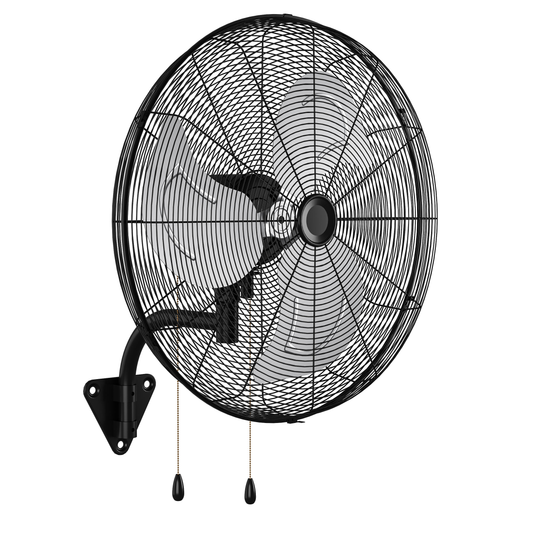 Tehanld Industrial Wall Fan 26 Inch - 4708 CFM High Velocity Airflow, Heavy Duty Metal Wall Mounted Fan with Dual Pull Chains & 90° Oscillation, 3-Speed Commercial Fan for Warehouse & Barn