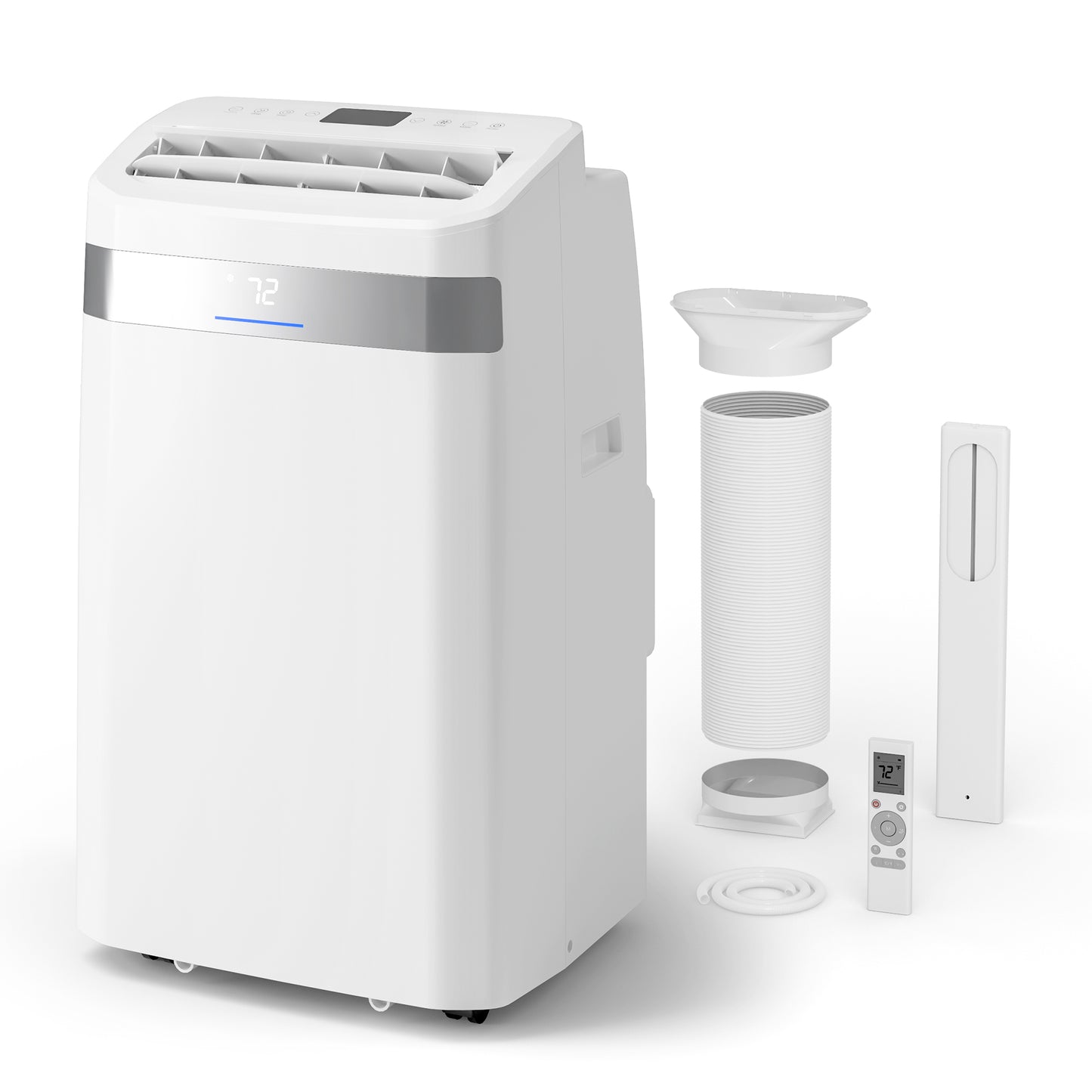 Tehanld 12,000 BTU Portable Air Conditioner, 4-in-1 AC Unit with Sleep, Cool, Dehumidifier & Fan, Cools up to 500 sq.ft, Remote Control, 24H Timer & Window Mount Kit, Bedroom