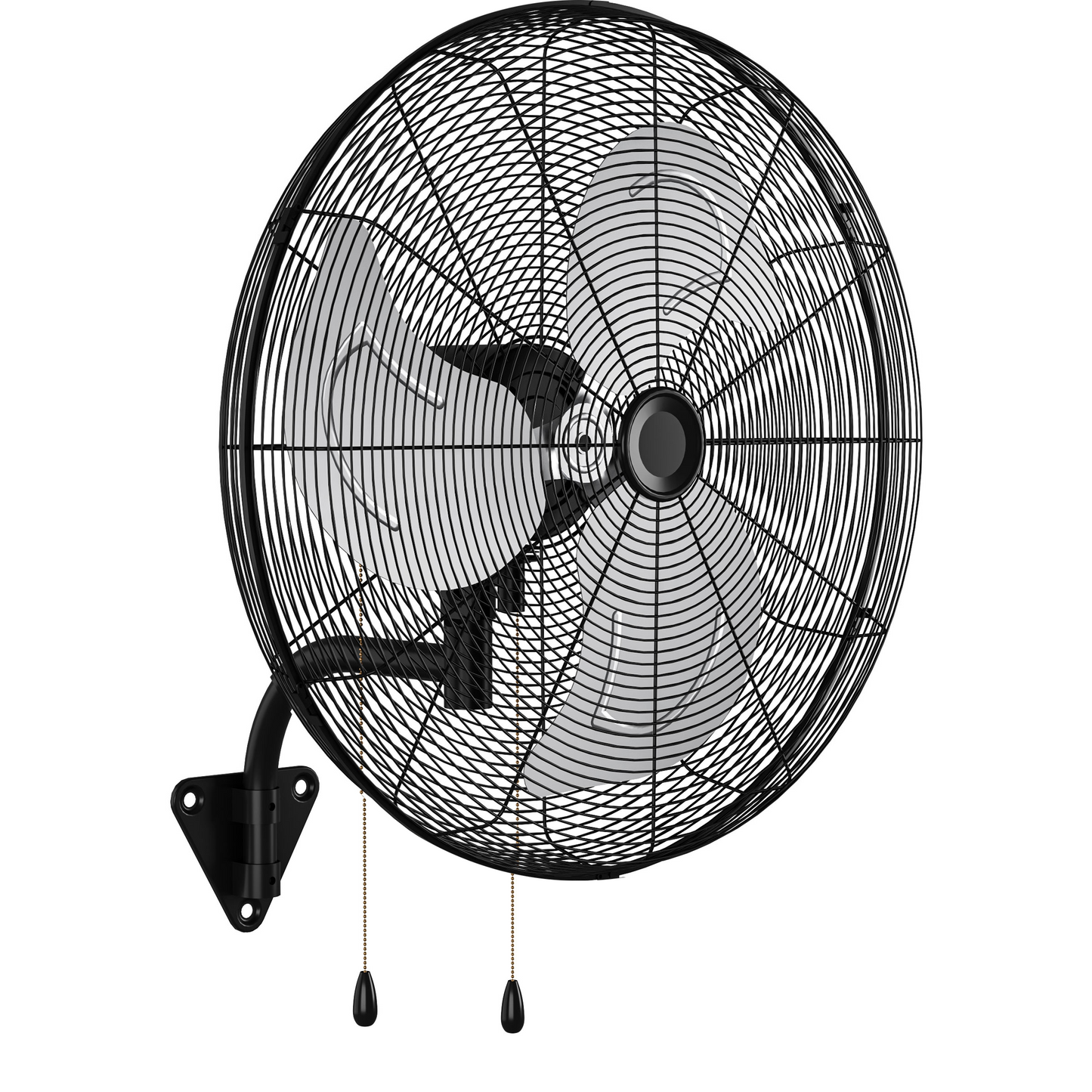 Tehanld Industrial Wall Fan 30 Inch - 7800 CFM High Velocity Airflow, Heavy Duty Metal Wall Mounted Fan with Dual Pull Chains & 90° Oscillation, 3-Speed Commercial Fan for Warehouse & Barn