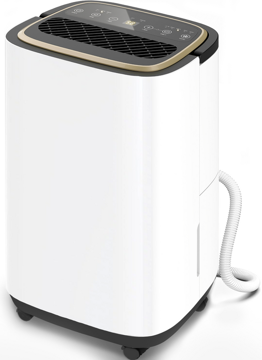 2500 Sq.Ft Large Dehumidifier for Basement, 30-Pint Whole House Dehumidifier with Compressor and Drain Hose, Intelligent Humidity Control, 3 Modes, 24H Timer, Ideal For Bedrooms, Bathrooms or RV