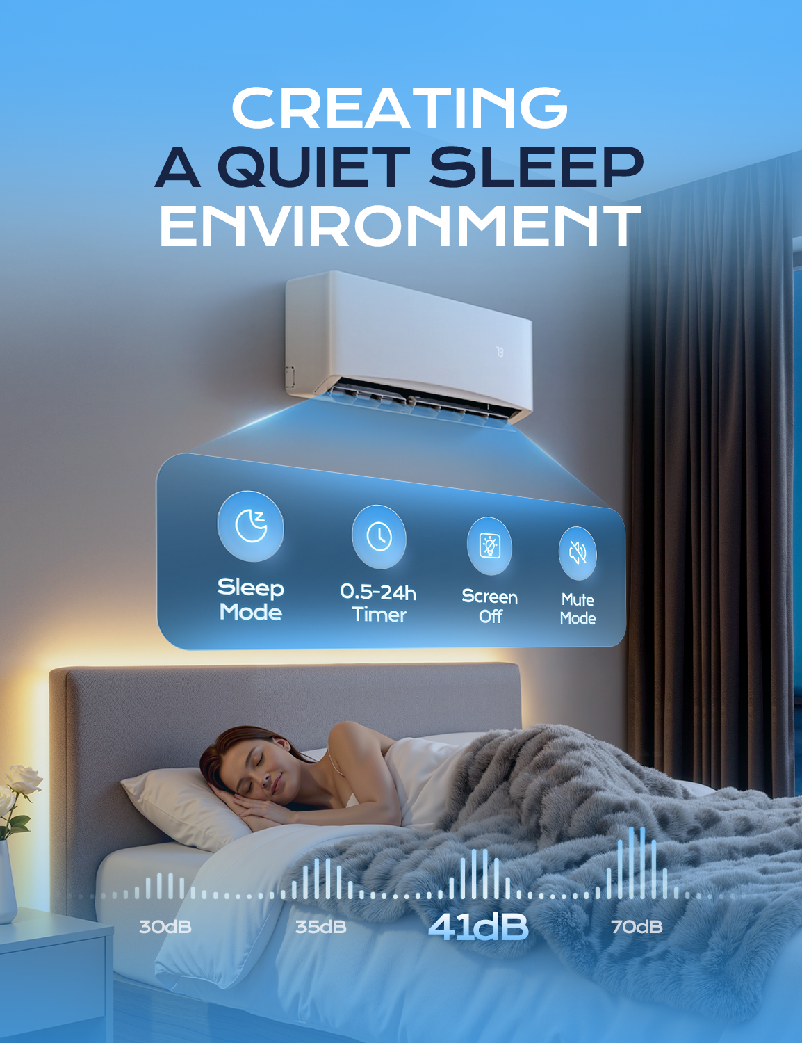 Tehanld 12000 BTU Mini Split Air Conditioner, 17 SEER2 230V Energy Efficient AC Inverter Air Conditioner & Heater Pump System, Cools Up to 750 Sq.Ft, Complete Installation Kit