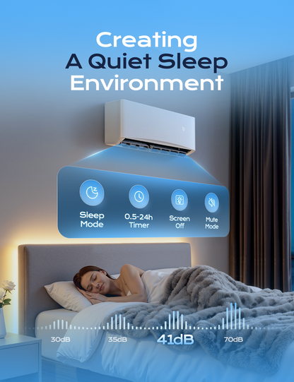 Tehanld 12000 BTU Mini Split Air Conditioner, 17 SEER2 230V Energy Efficient AC Inverter Air Conditioner & Heater Pump System, Cools Up to 750 Sq.Ft, Complete Installation Kit, Upgraded, White