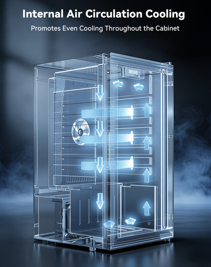 Tehanld 130 Can Beverage Refrigerator with Reversible Glass Door, 3.2 Cu.Ft Drink Cooler with Adjustable Thermostat (34–64°F), Freestanding Beverage Fridge for Soda, Beer & Home Bar