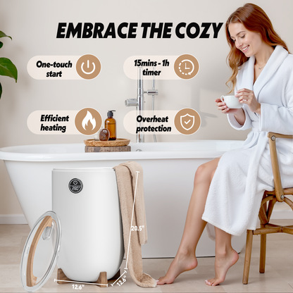 Bathroom Towel Warmer, 23L Large Towel Warmer Features Led Display with Easy Temp and Time Control, Auto Shut Off, Evenly Heated Hot Towel Warmer for Oversized Towels, Bathrobes, Blankets