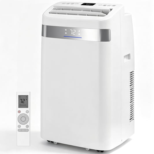 Tehanld 12000 BTU Portable Air Conditioner for Rooms up to 600 Sq.Ft | 4-in-1 with Dehumidifier, Sleep Mode, 24H Timer, 8.1 CEER Rating, 26.5ft Remote Control