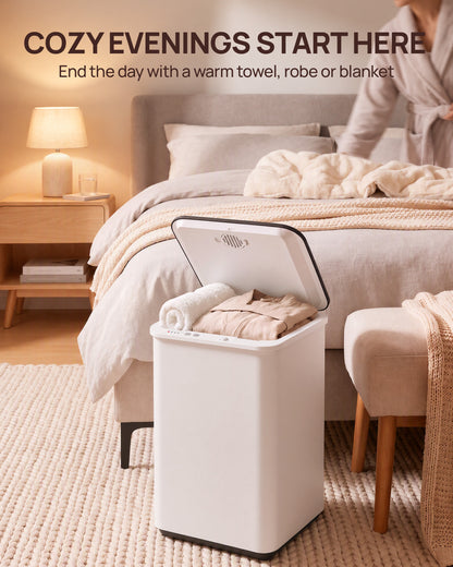 Towel Warmer Bucket for Bathroom Fits 3 Oversized Towels, Black | 5-6 Towels, 4-Timer, 360° Fast Heating, Fragrance Tray, Auto Shut-Off, ETL&FCC, Triple Overheat Protection, Child Lock