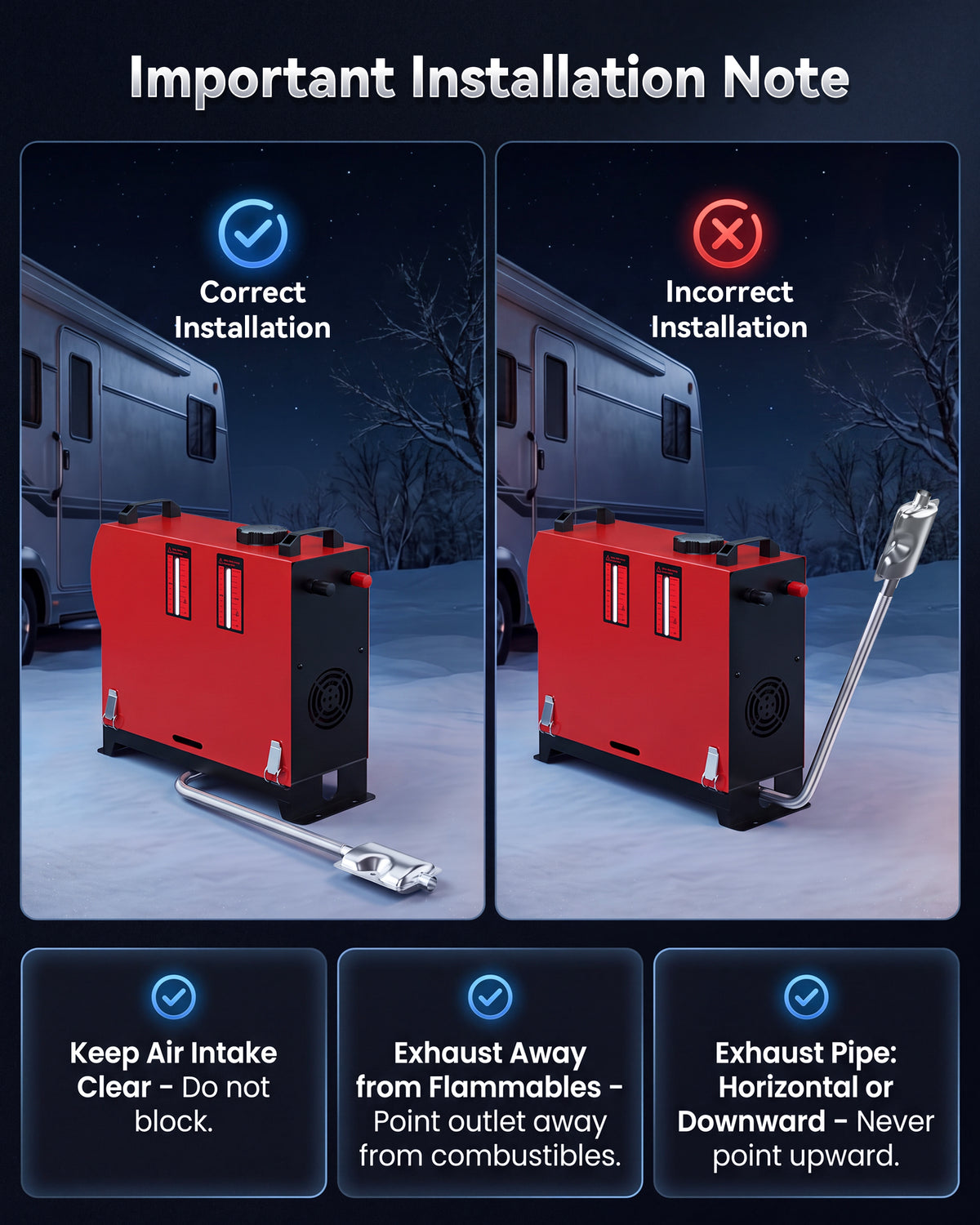 Tehanld 8KW Diesel Heater, 12V/24V All-in-One Portable Air Heater