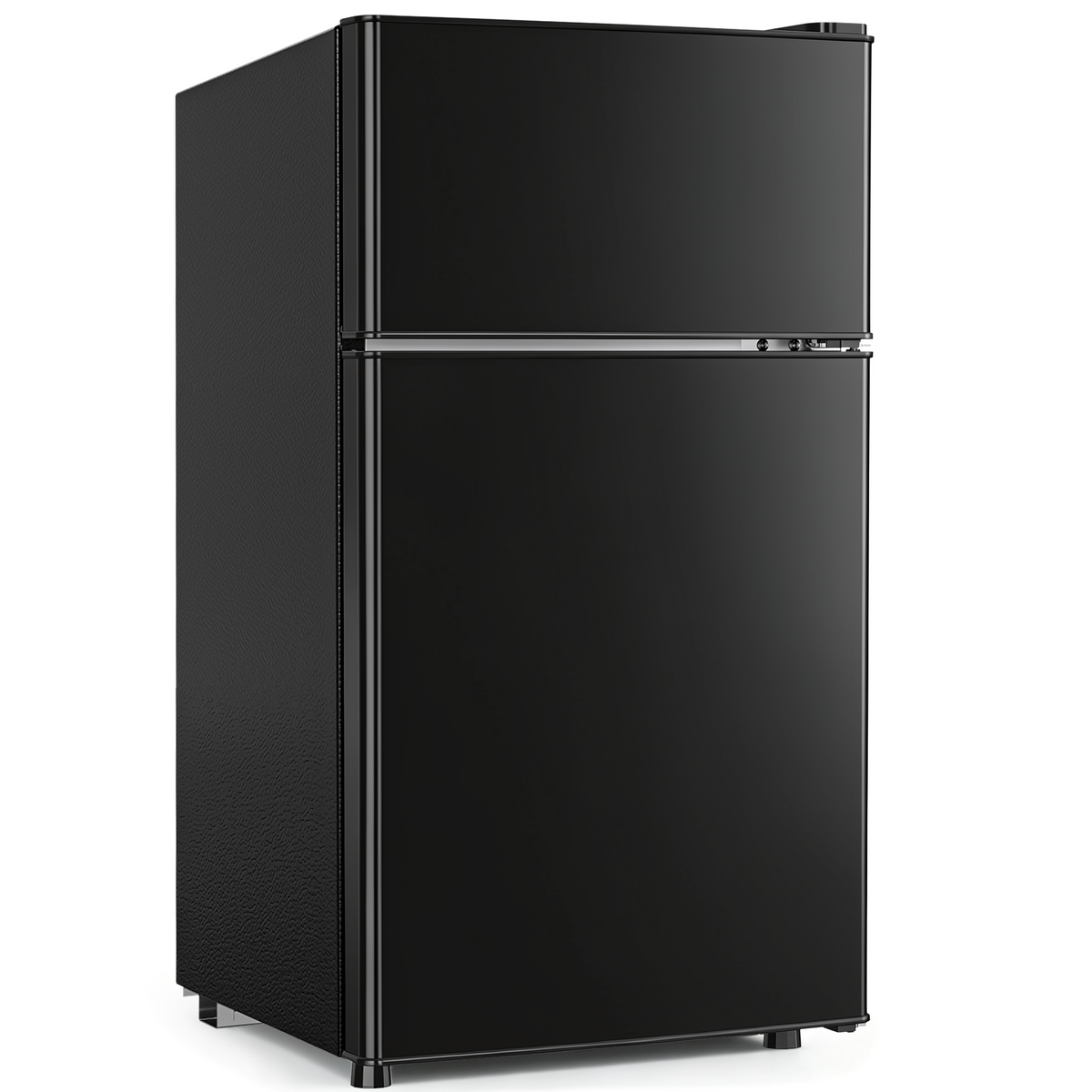 Tehanld 38L Personal Double‑Door Mini Fridge with Freezer, Black
