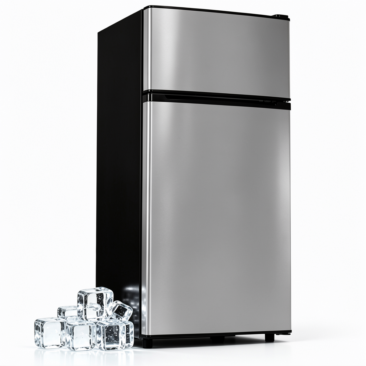 Tehanld 4.4 Cu.Ft Fridge Freezer for Dorm/Office, 2-Door, Quiet