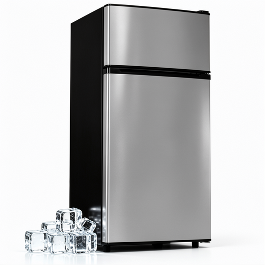 Tehanld 4.4 Cu.Ft Fridge Freezer for Dorm/Office, 2-Door, Quiet